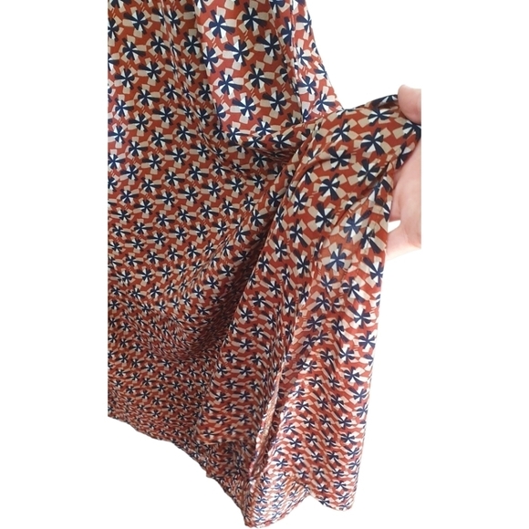 Hayden Los Angeles Maxi Dress Navy/Orange/Cream Pattern Size S - Picture 11 of 15